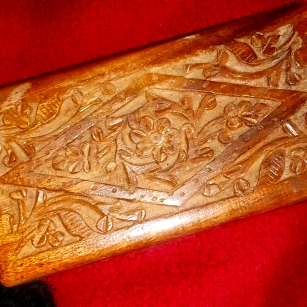 Carved wooden box
